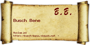 Busch Bene névjegykártya